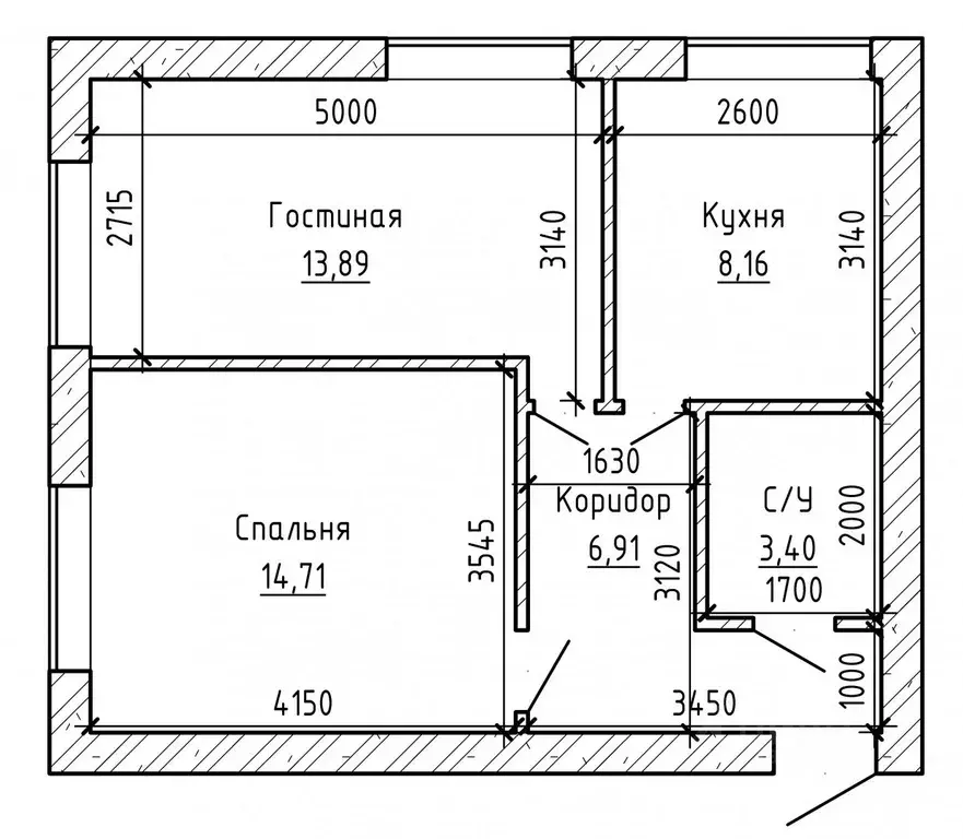 2-к кв. Кабардино-Балкария, Нальчик ул. Кирова (45.0 м) - Фото 2