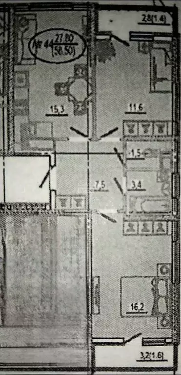 2-к кв. Краснодарский край, Новороссийск ул. Куникова, 47А (55.4 м) - Фото 1