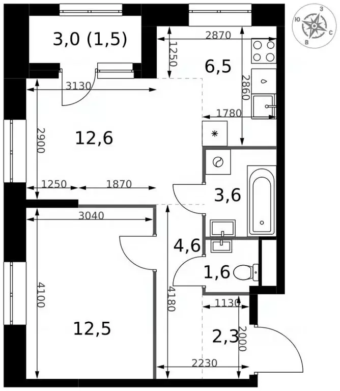 2-к кв. Москва Монтажная ул., 10 (45.2 м) - Фото 1