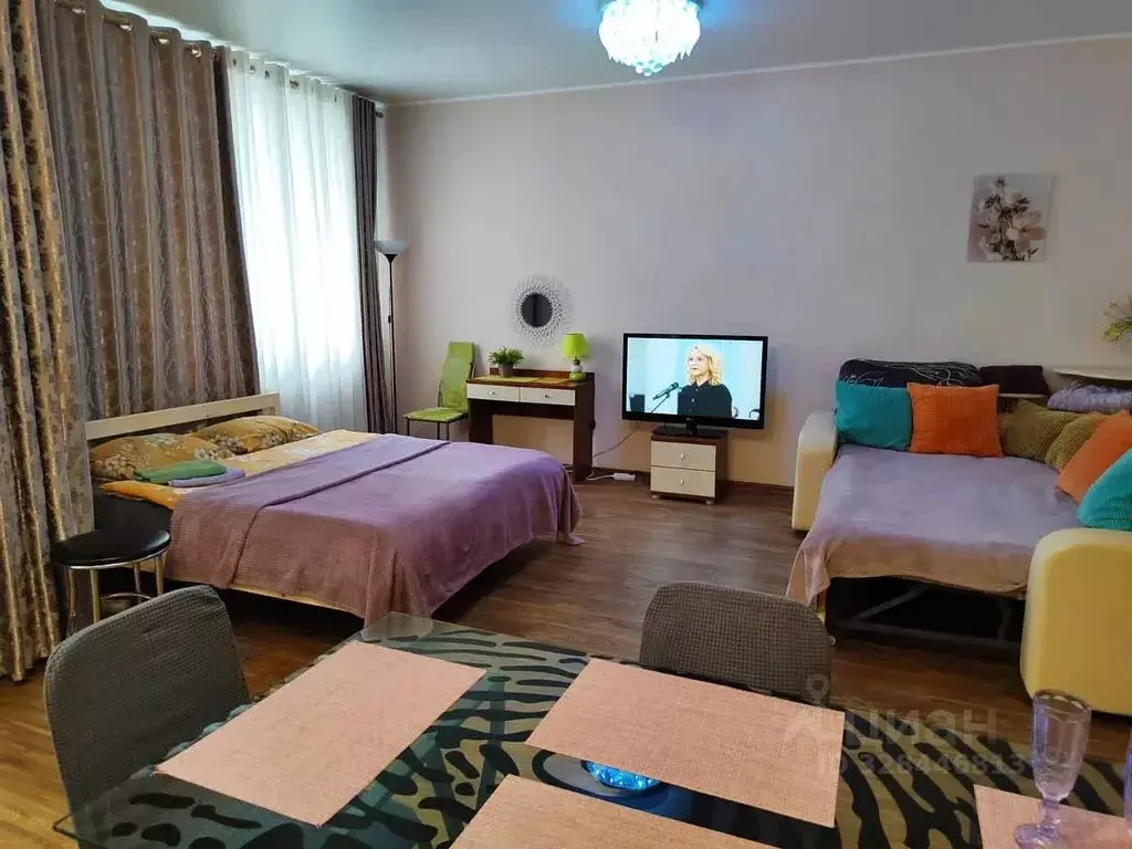 Студия Омская область, Омск ул. Перелета, 32 (40.0 м) - Фото 1