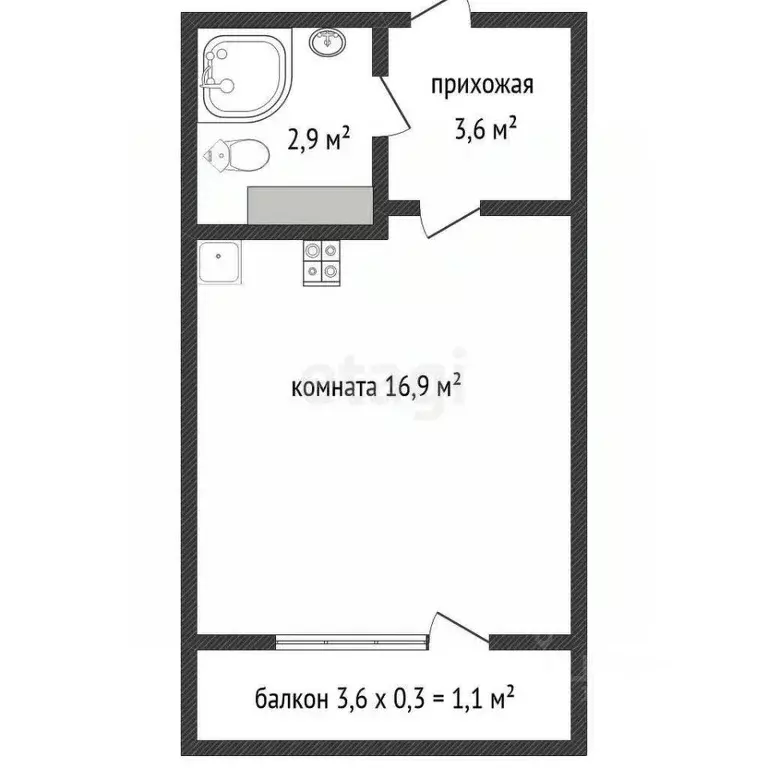 Студия Краснодарский край, Краснодар ул. Летчика Позднякова, 2к17 ... - Фото 1