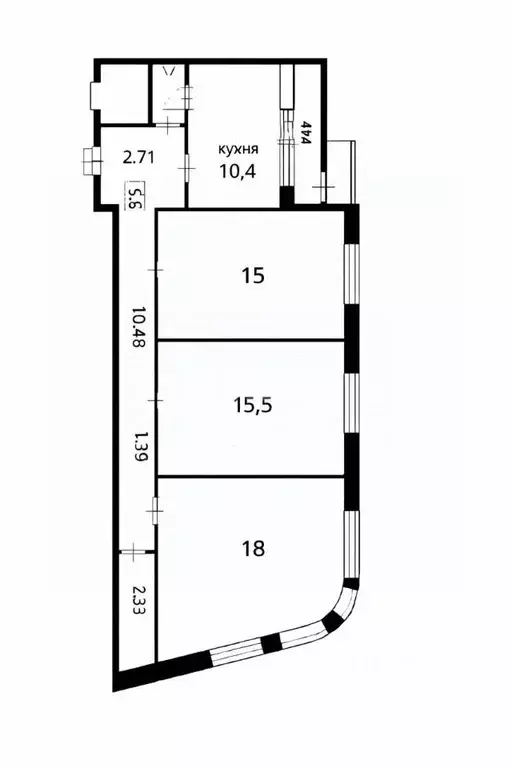 3-к кв. Москва Онежская ул., 31к1 (80.9 м) - Фото 2