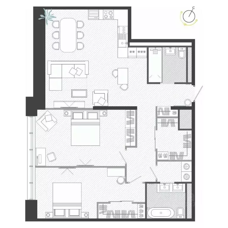 3-к кв. Приморский край, Владивосток ул. Нейбута (96.11 м) - Фото 1