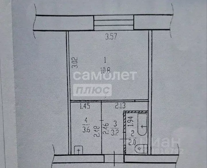 Студия Алтайский край, Барнаул ул. 40 лет Октября, 33А (19.6 м) - Фото 1