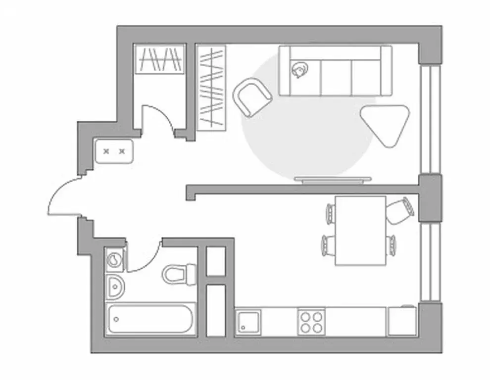 1-комнатная квартира: Красногорск, жилой комплекс Ильинойс, к1 (32.5 ... - Фото 1