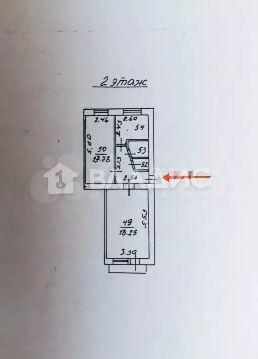 2-к. квартира, 46,4 м, 2/5 эт. - Фото 0