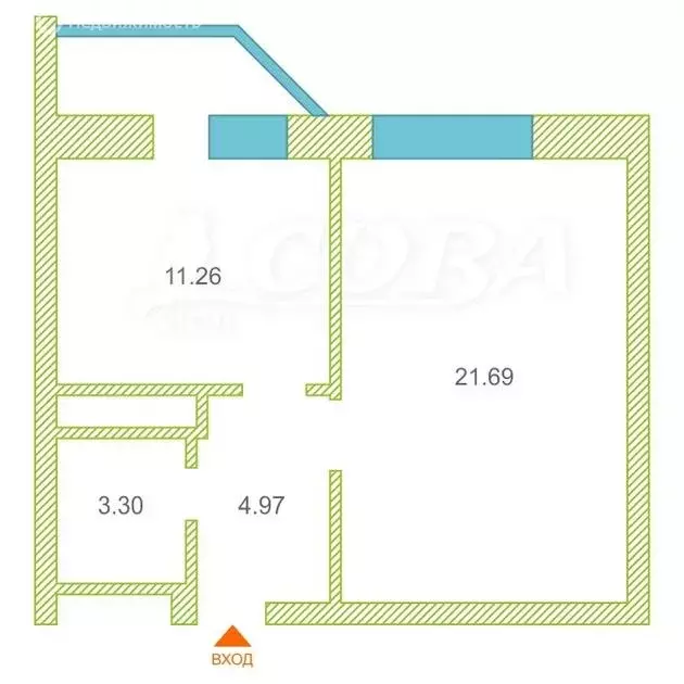 1-комнатная квартира: Тюмень, Арктическая улица, 7к1 (41 м) - Фото 2