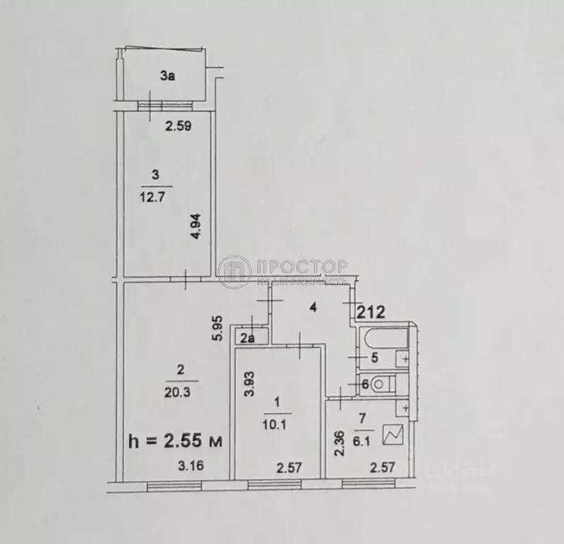 3-к кв. Москва ул. Красного Маяка, 19К3 (59.0 м) - Фото 1