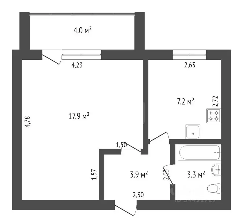 1-к кв. Тюменская область, Ишим ул. Шаронова (32.0 м) - Фото 1