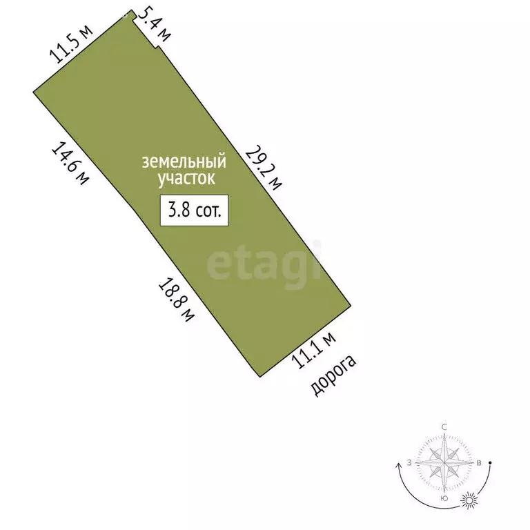 Участок в Нальчик, проспект Ленина (3.75 м) - Фото 1