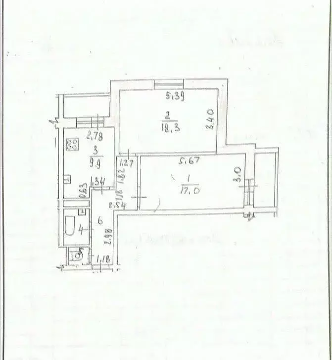 2-к кв. Татарстан, Казань просп. Ямашева, 45 (57.8 м) - Фото 2