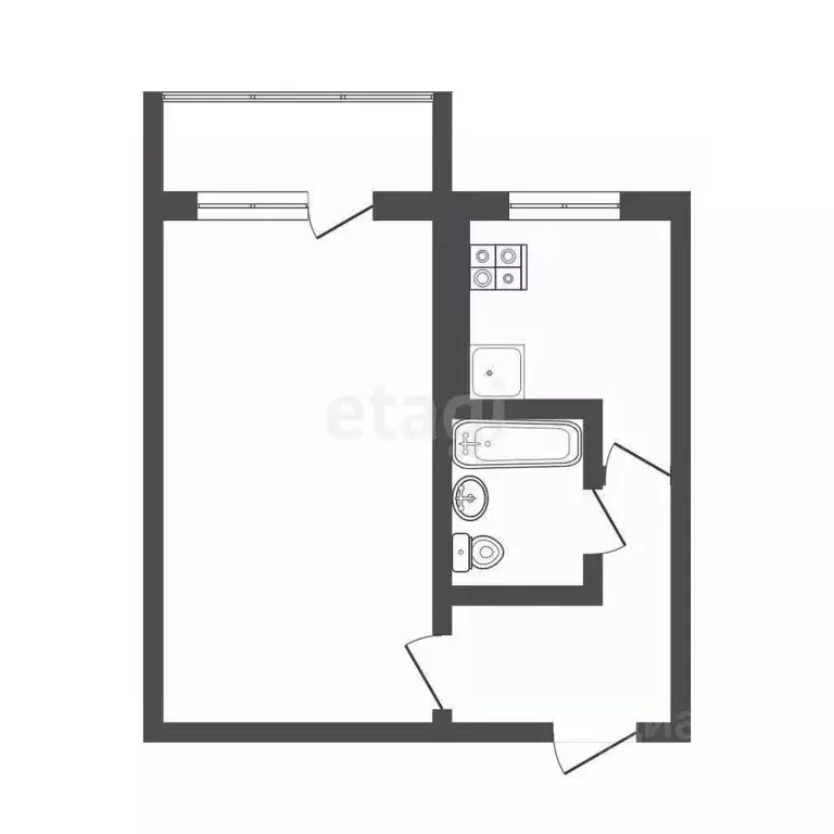 1-к кв. Камчатский край, Петропавловск-Камчатский ул. Петра Ильичева, ... - Фото 2