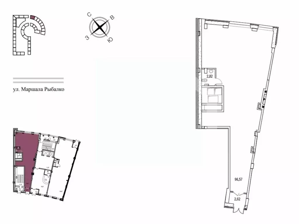 Помещение свободного назначения в Москва ул. Маршала Рыбалко, 2к9 (131 ... - Фото 2