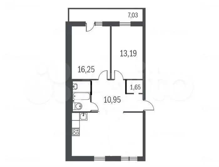 3-к. квартира, 70 м, 6/24 эт. - Фото 0