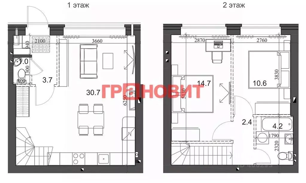 Таунхаус, 62.3 м - Фото 0