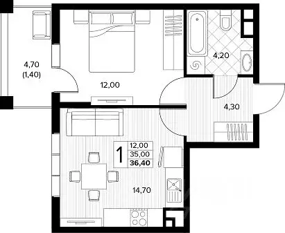 1-к кв. Краснодарский край, Анапа муниципальный округ, с. Сукко ... - Фото 1