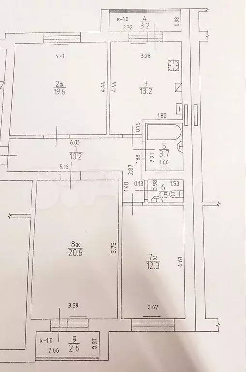 3-к. квартира, 81,1 м, 5/5 эт. - Фото 0