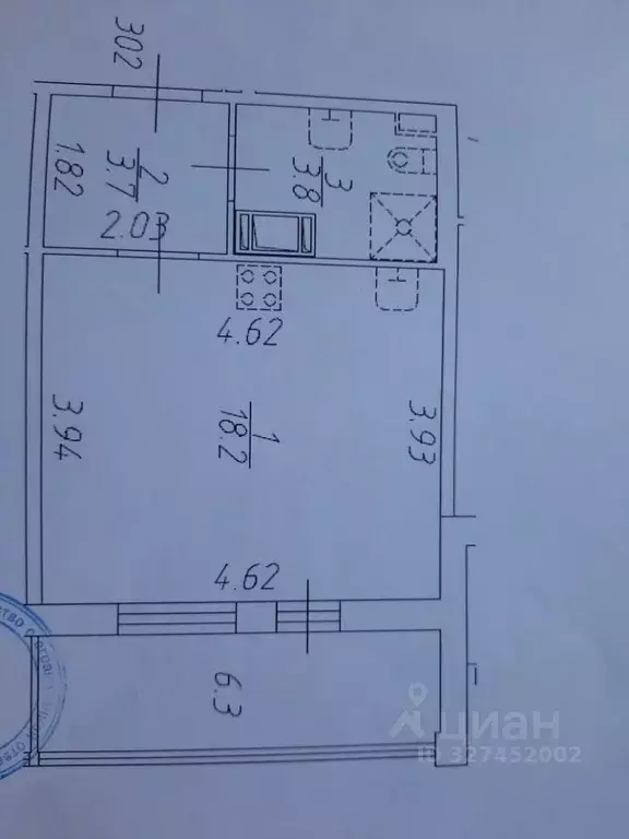 Студия Санкт-Петербург просп. Буденного, 23к1 (26.0 м) - Фото 1