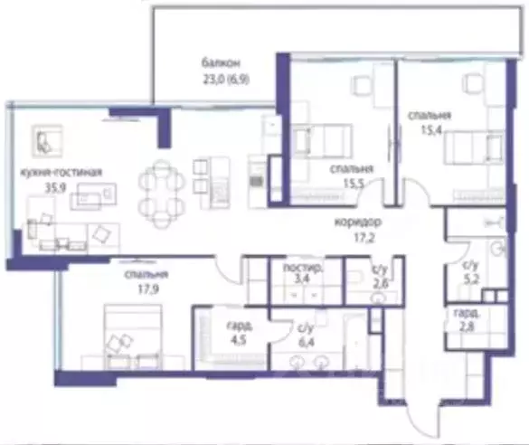 Свободной планировки кв. Москва ул. Нижние Мневники, 37Ас3 (133.4 м) - Фото 1