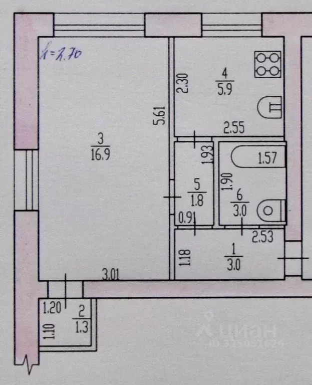 1-к кв. Брянская область, Брянск Ново-Советская ул., 83 (31.9 м) - Фото 2