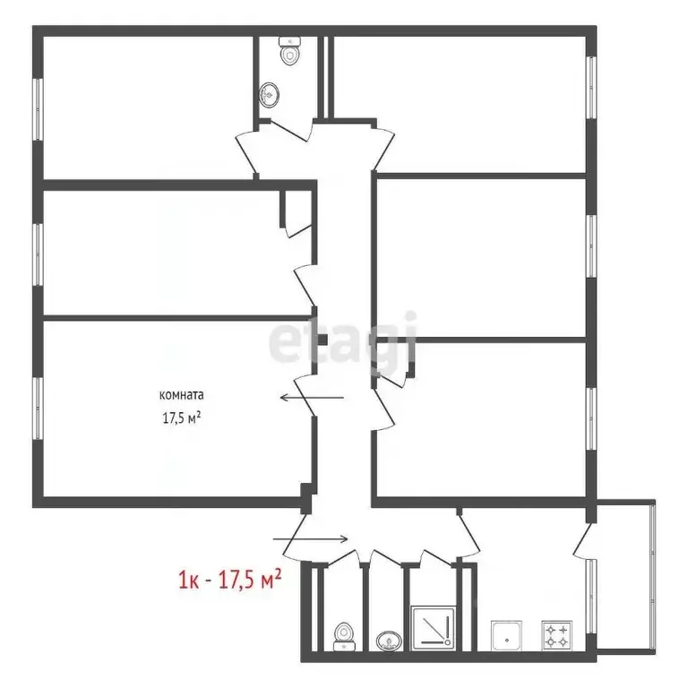 Комната Свердловская область, Екатеринбург тракт Сибирский, 21 (12.0 ... - Фото 1