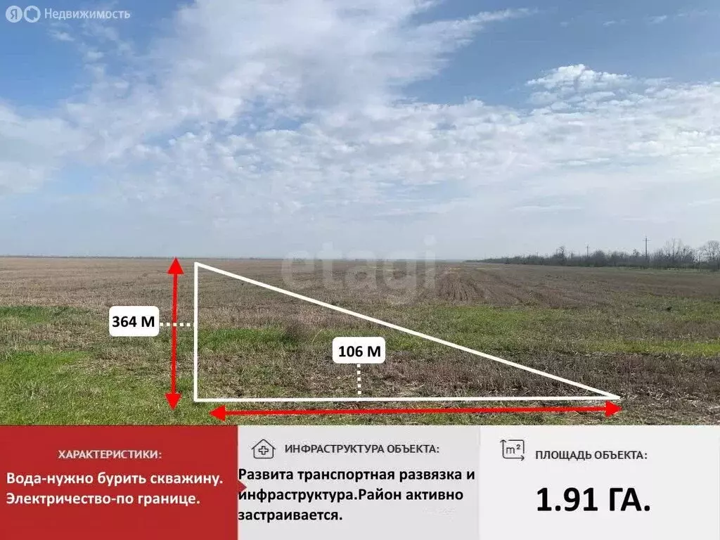 Участок в Колодезянское сельское поселение, село Докучаево (190.54 м) - Фото 1