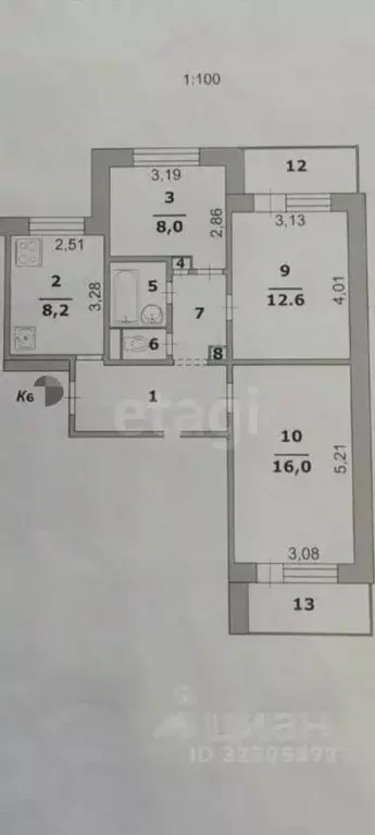 3-к кв. Белгородская область, Старый Оскол Макаренко мкр, 11Б (74.0 м) - Фото 1