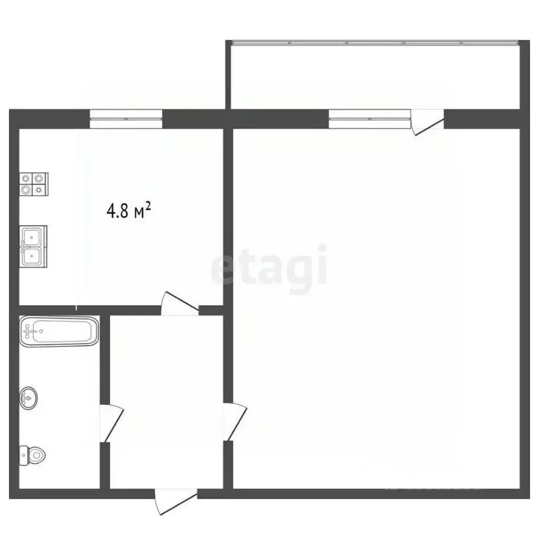 1-к кв. Ростовская область, Ростов-на-Дону ул. Миронова, 12/2 (28.5 м) - Фото 1