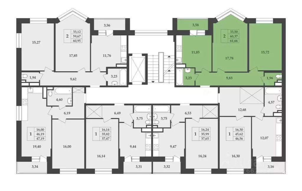 2-к кв. Ленинградская область, Кингисепп пер. Юности, 4 (62.3 м) - Фото 2
