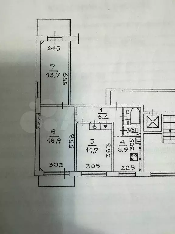 3-к. квартира, 62,8 м, 8/9 эт. - Фото 0