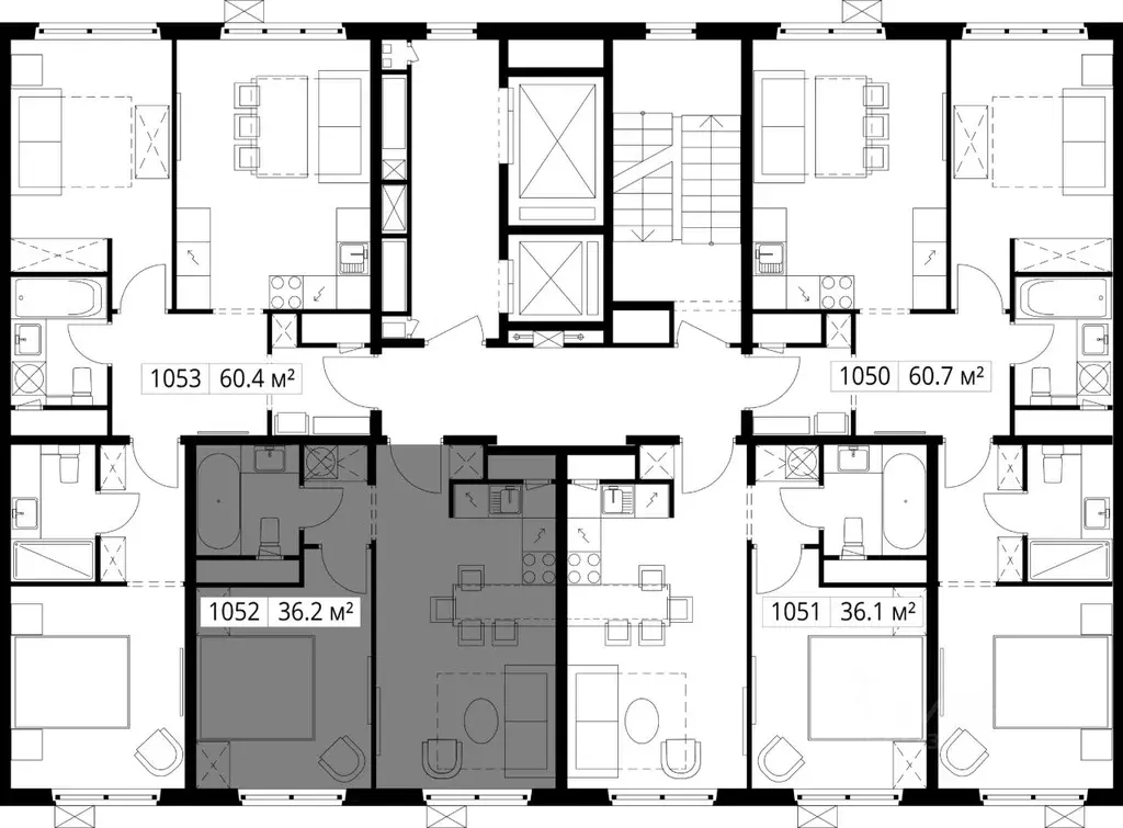 1-к кв. Московская область, Ленинский городской округ, д. Сапроново, ... - Фото 2