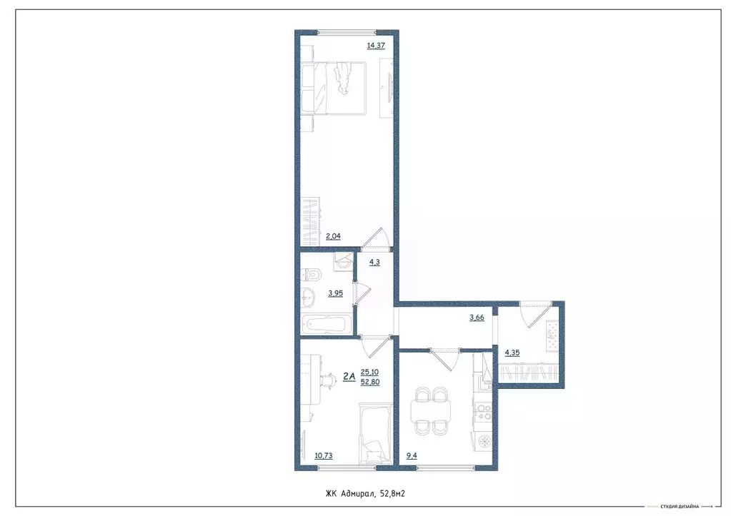 2-к кв. Ярославская область, Ярославль Шандорная ул., 14 (52.8 м) - Фото 2