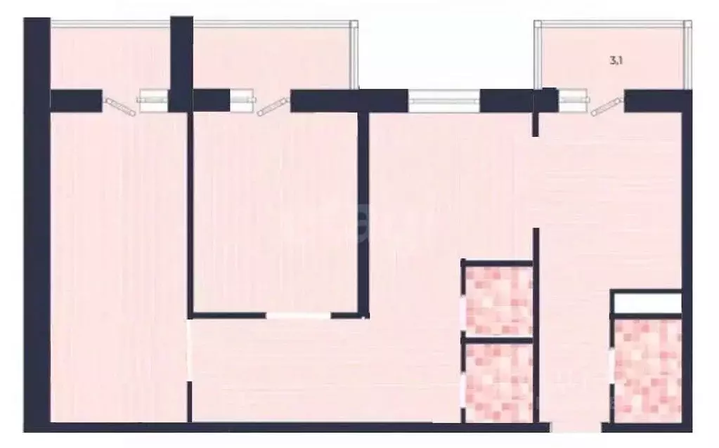 4-к кв. Тульская область, Тула Рязанская ул., 17 (85.4 м) - Фото 2
