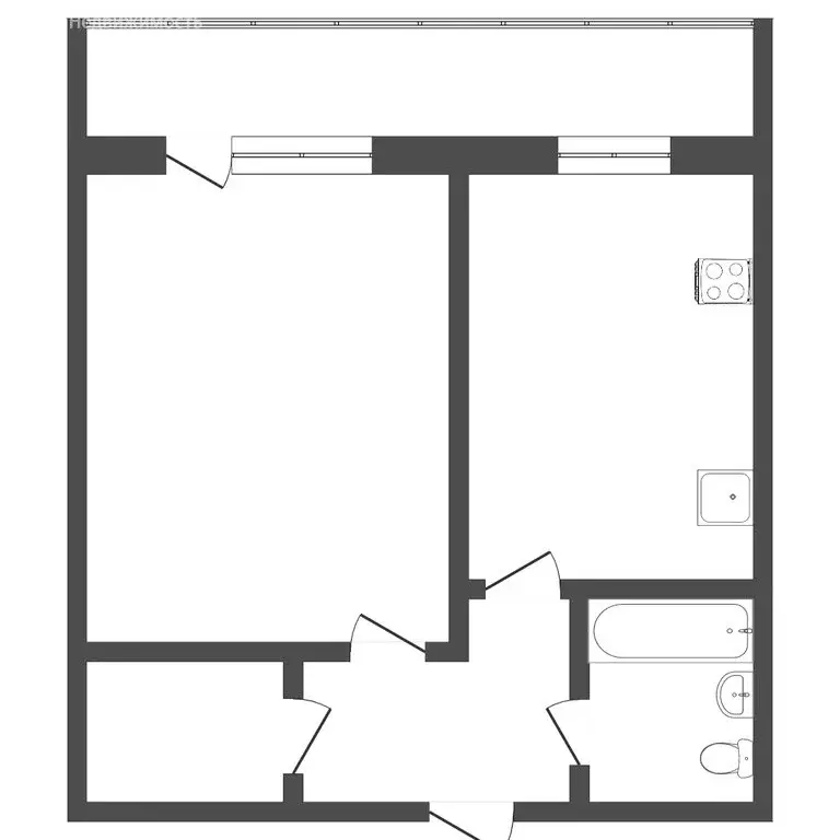 1-комнатная квартира: Тюмень, Суходольская улица, 14 (34.3 м) - Фото 1