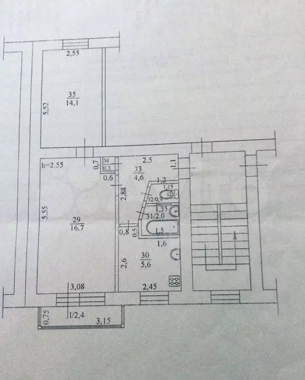 2-к. квартира, 45 м, 3/5 эт. - Фото 0