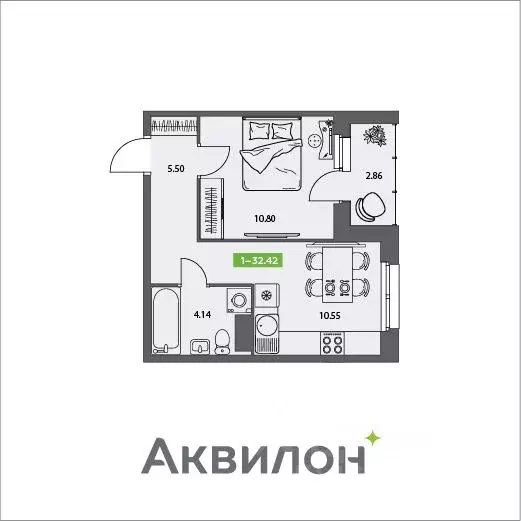 1-к кв. Архангельская область, Северодвинск Аквилон Север жилой ... - Фото 0