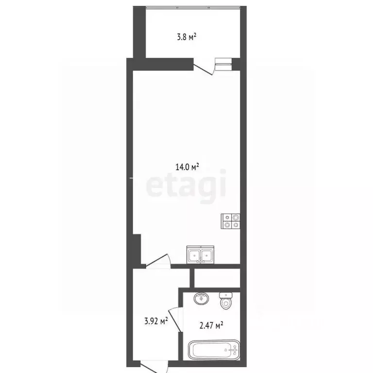 Студия Ростовская область, Ростов-на-Дону Северный мкр, бул. Комарова, ... - Фото 2