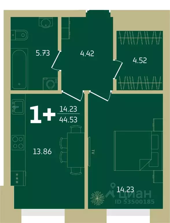 3-к кв. Башкортостан, Уфа Революционная ул., 39/4 (82.32 м) - Фото 1