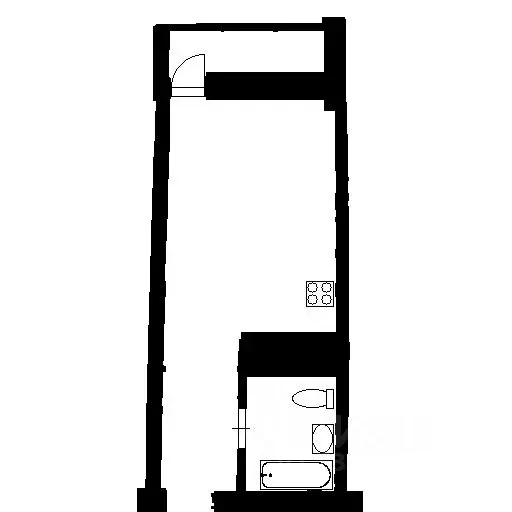1-к кв. Новосибирская область, Новосибирск ул. Костычева, 74/1 (27.0 ... - Фото 2