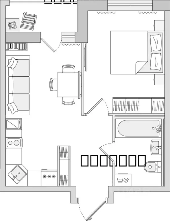 1-к кв. Ленинградская область, Всеволожский район, Свердловское ... - Фото 1