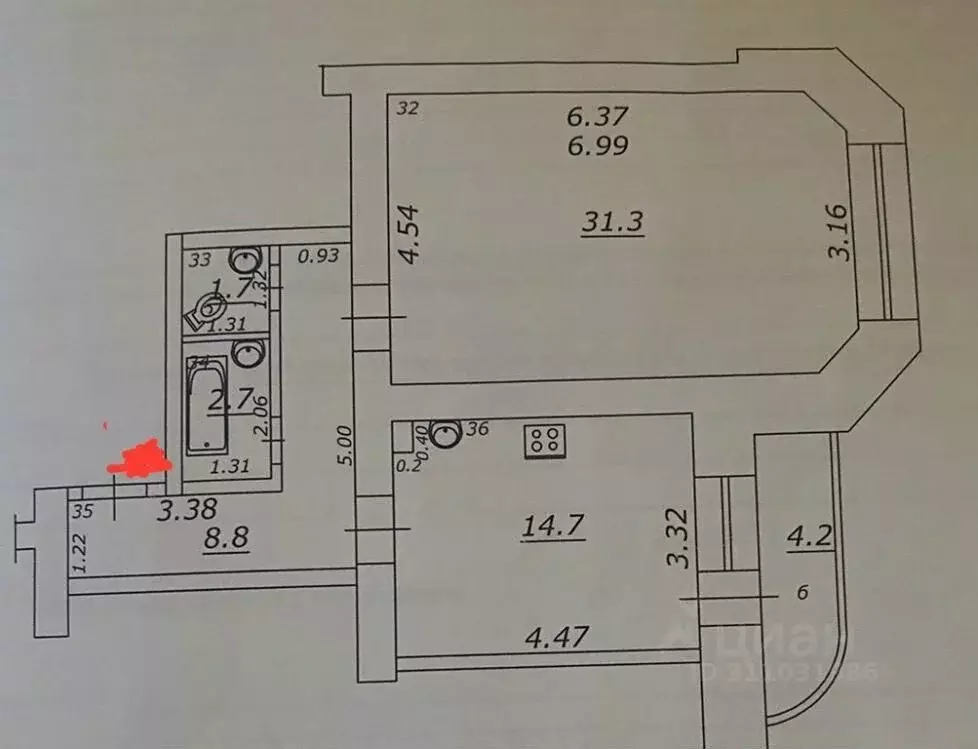 1-к кв. Самарская область, Самара ул. Лейтенанта Шмидта, 3 (59.0 м) - Фото 0