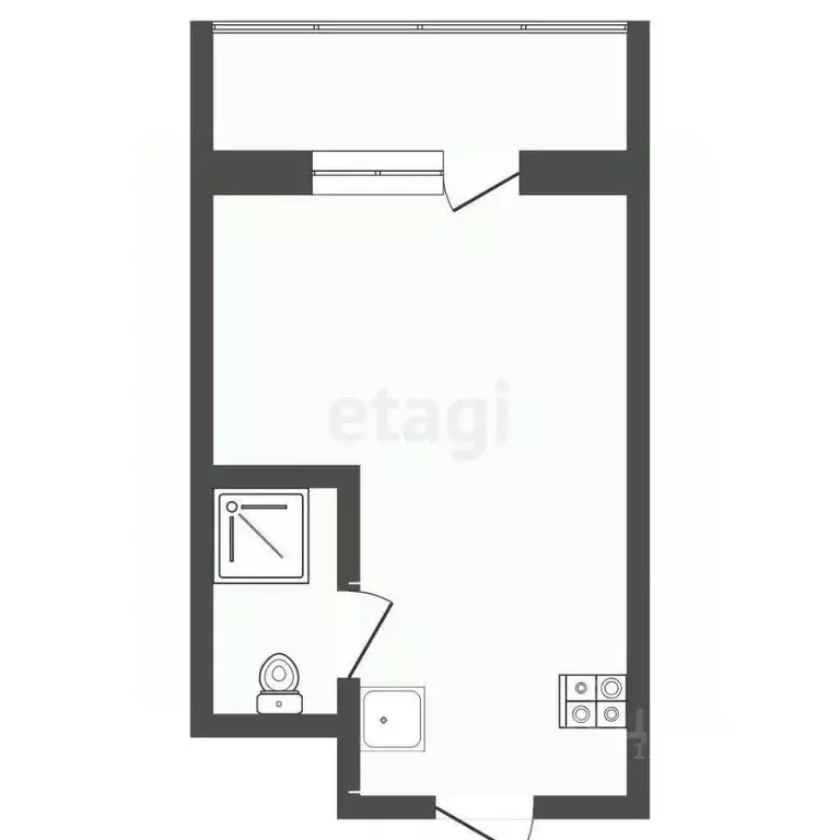 Студия Тюменская область, Тюмень ул. Энергетиков, 60а (17.3 м) - Фото 2