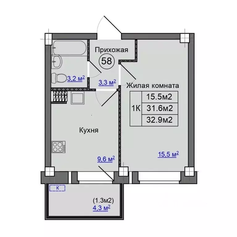 1-к кв. Псковская область, Псковский район, Завеличенская волость, д. ... - Фото 1