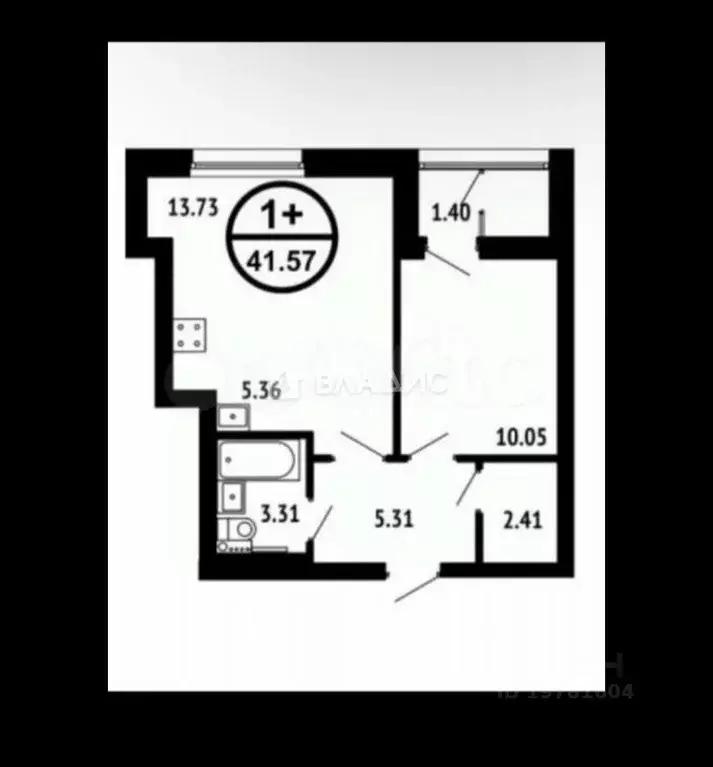 1-к кв. Башкортостан, Уфа бул. Давлеткильдеева, 20 (41.57 м) - Фото 2