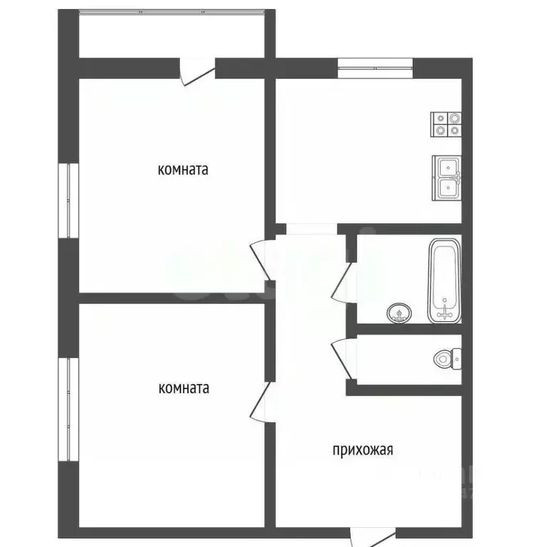 2-к кв. Московская область, Воскресенск Центральный мкр, ул. Победы, 7 ... - Фото 2