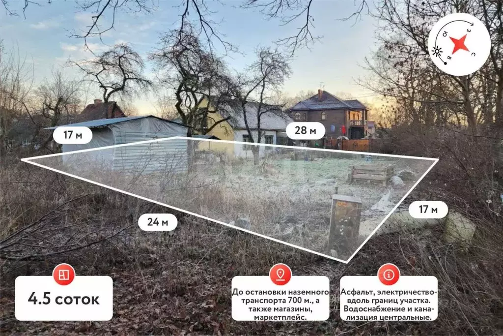 Участок в Калининградская область, Калининград Мечта СНТ, пер. ... - Фото 1