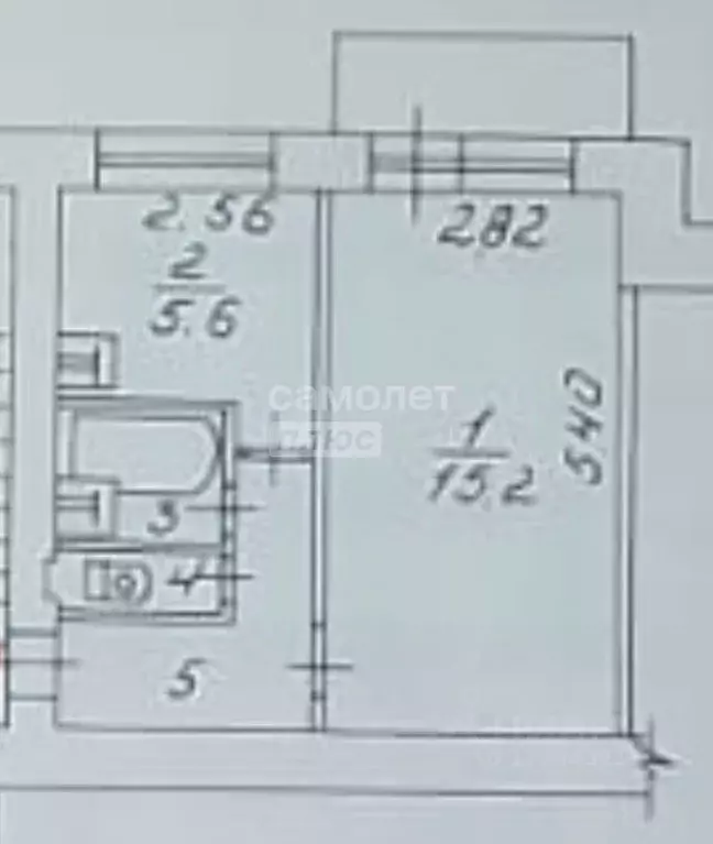 1-к кв. Новосибирская область, Новосибирск Широкая ул., 15 (30.0 м) - Фото 1