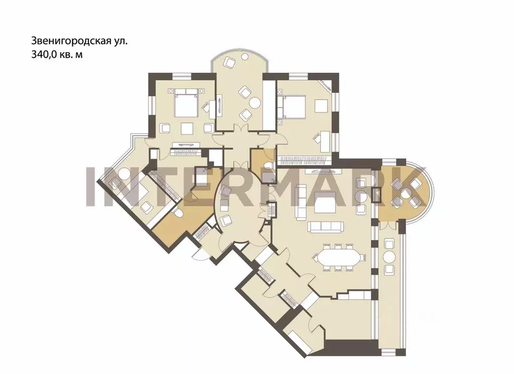 5-к кв. Москва Звенигородская ул., 16к2 (340.0 м) - Фото 1