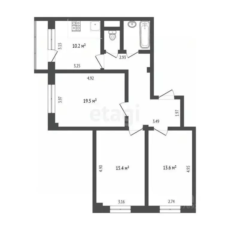 3-к кв. Коми, Сыктывкар Сысольское ш., 19 (74.5 м) - Фото 0