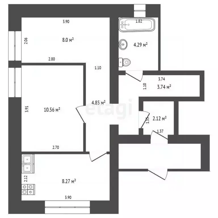 2-к кв. Хабаровский край, Нанайский район, с. Маяк Лесная ул., 67 ... - Фото 2